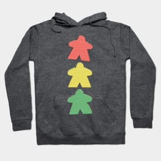 Meeple 3D Wood Game Piece Traffic Signal Light Hoodie